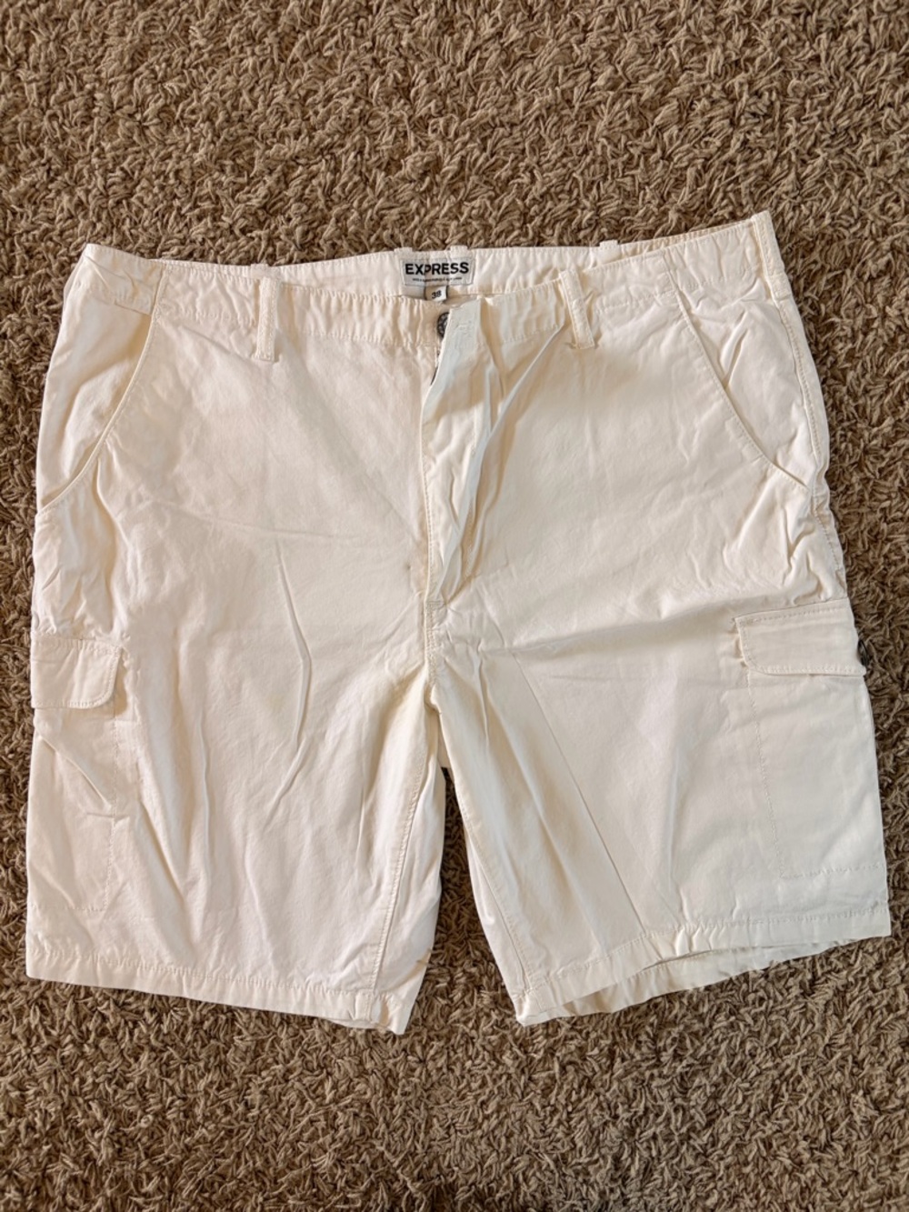 Express Men’s White Cargo Shorts